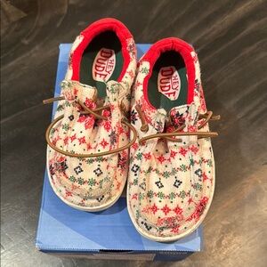 Hey Dude Kids' Red and Cream Shoes